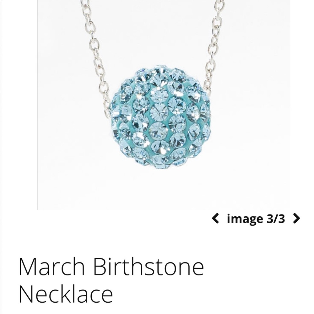 TC by Swarovski gently used March Birthstone Necklace 15 to 18” Aquamarine